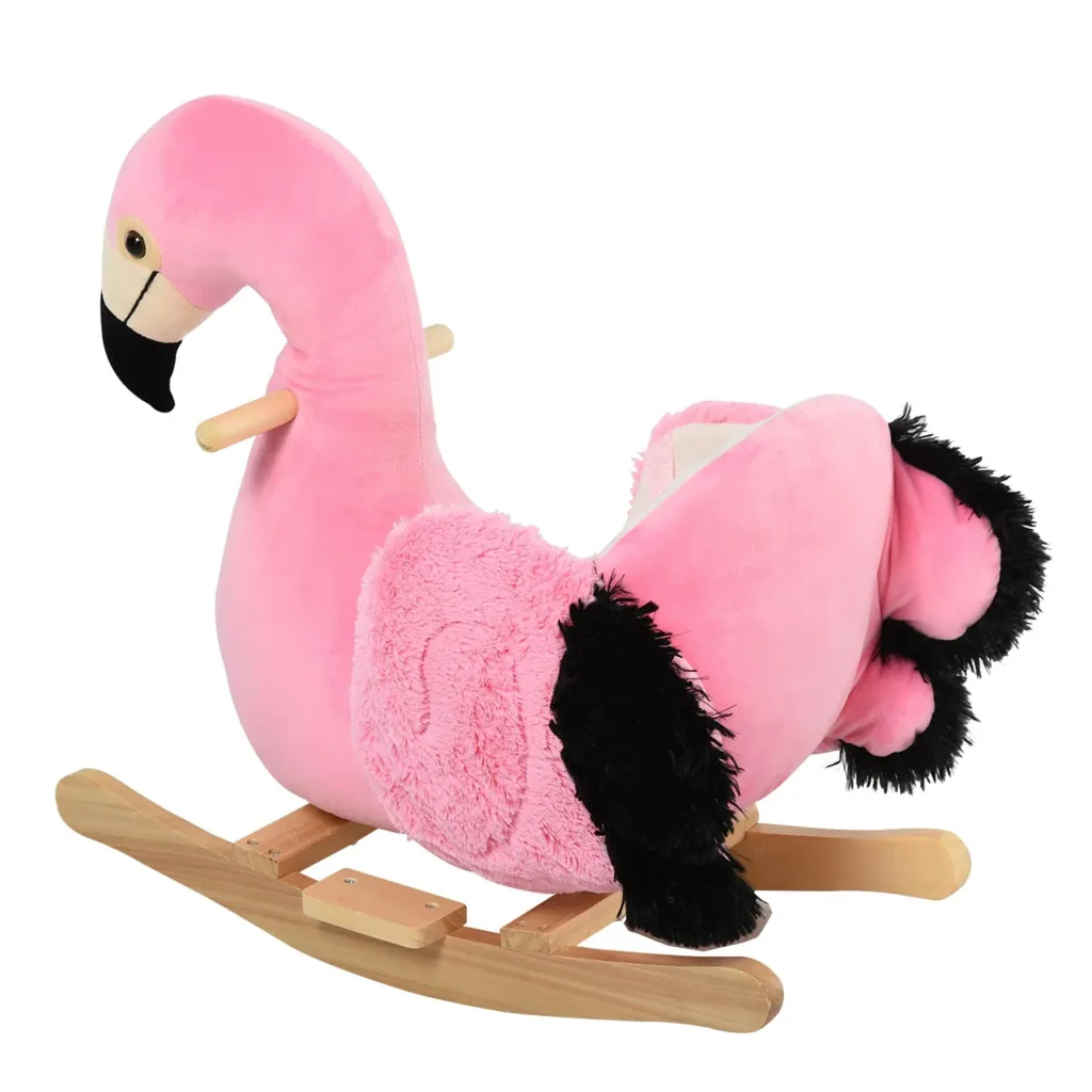 Kinder Schaukeltier als Flamingo