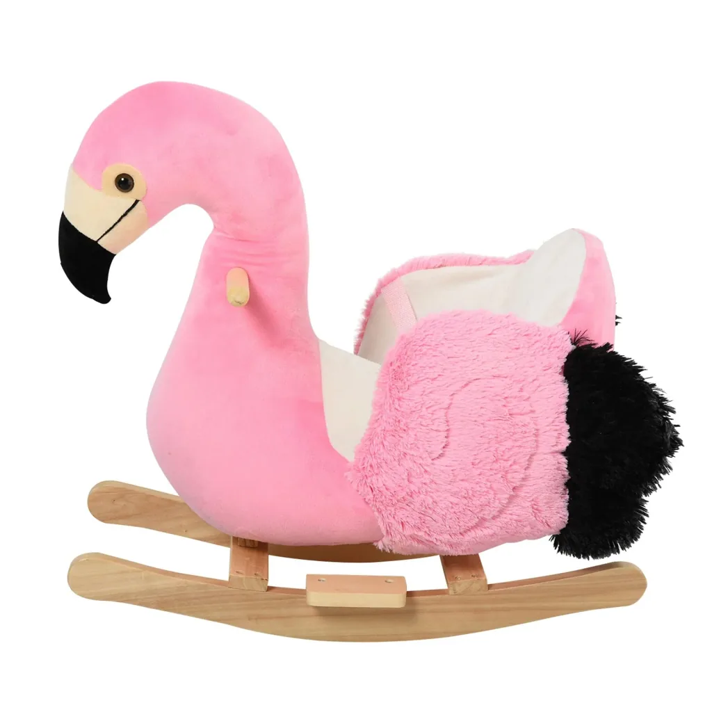 Kinder Schaukeltier als Flamingo