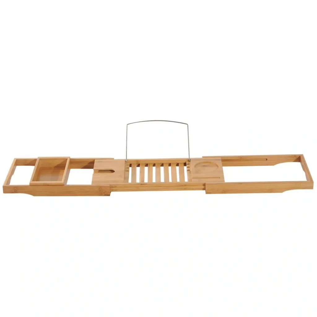 Badewannenablage 75-109cm Wannenauflage Wannenbrücke Bambus