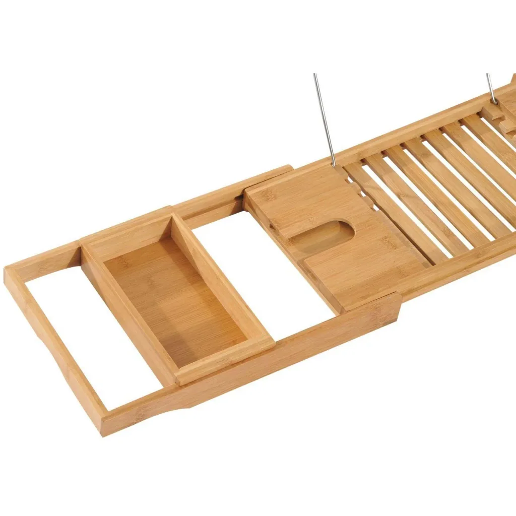 Badewannenablage 75-109cm Wannenauflage Wannenbrücke Bambus