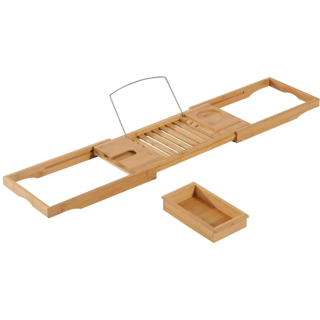 Badewannenablage 75-109cm Wannenauflage Wannenbrücke Bambus