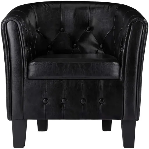 Schalensitz Kunstleder schwarz