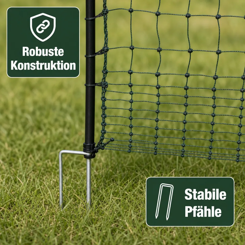 Geflügelnetz 106 cm mit Doppelspitze, 25 m, nicht elektrifizierbar