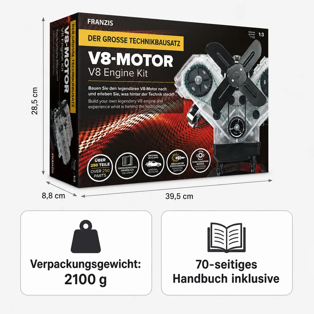 Der große Technikbausatz V8 Motor