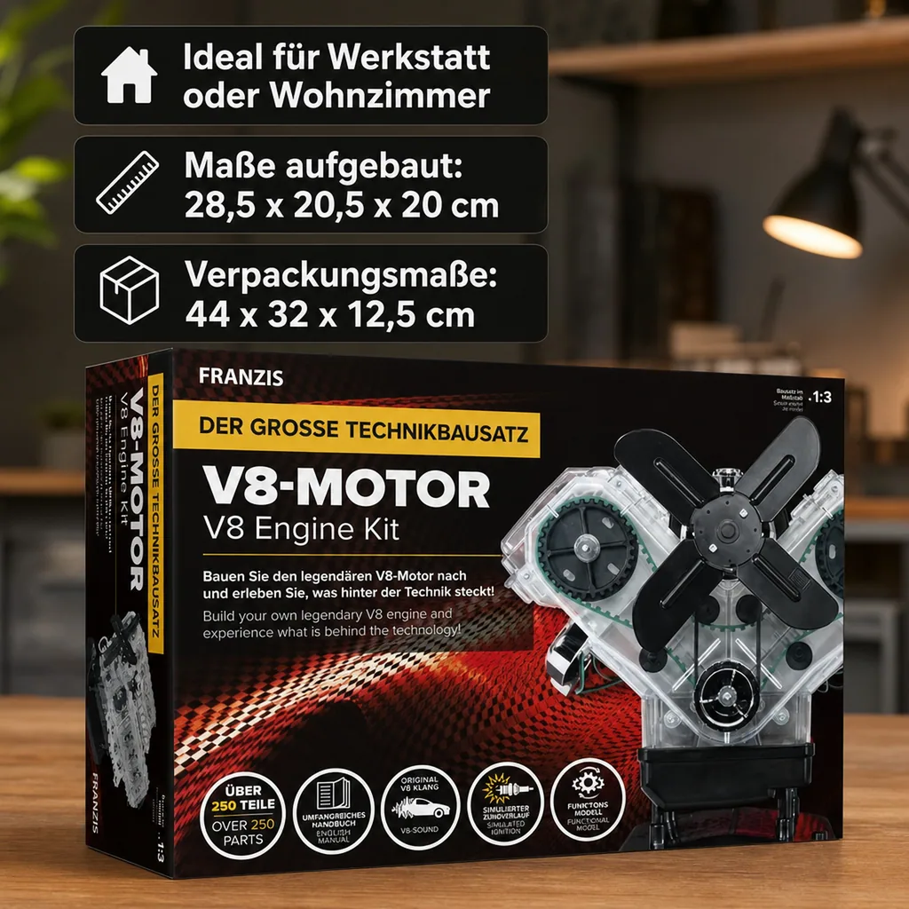 Der große Technikbausatz V8 Motor