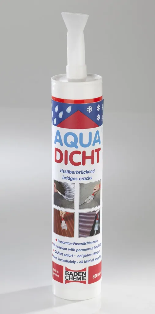 Aqua Dicht 300 ml - streichbare, elastische Reparatur Dichtmasse, Farbe Grau