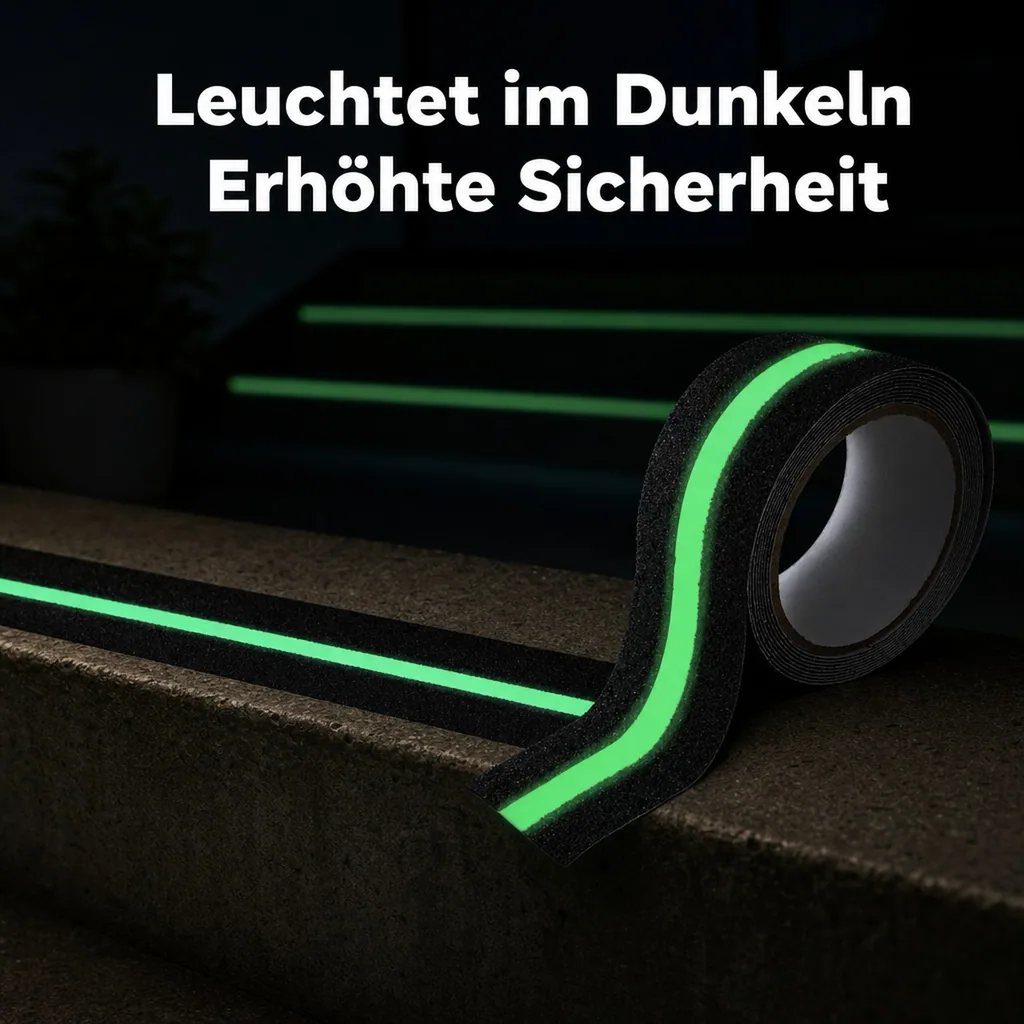 Rutschfeste Leuchtstreifen 2 in 1 (5 cm x 300 cm)