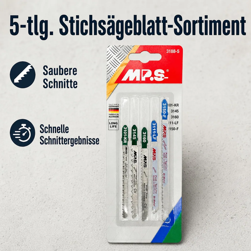 5-tlg. Stichsägeblatt-Sortiment