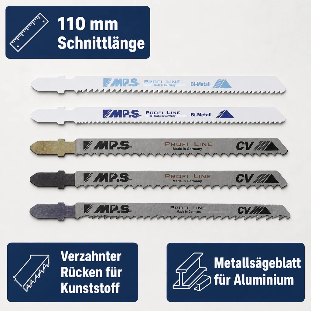 Stichsägeblatt Set 5 teilig. für AEG, Bosch und Makita