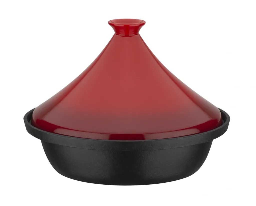 Tajine 2-farbig, rot - orientalische Pfanne mit Deckel