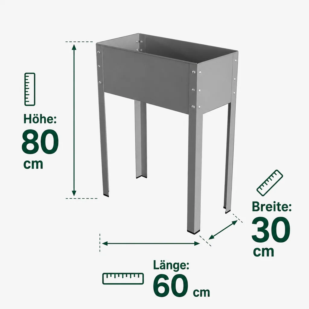 Metall Hochbeet "Freising" Größe L