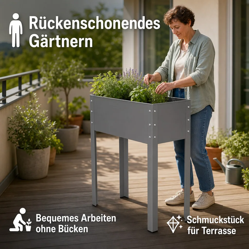 Metall Hochbeet "Freising" Größe L
