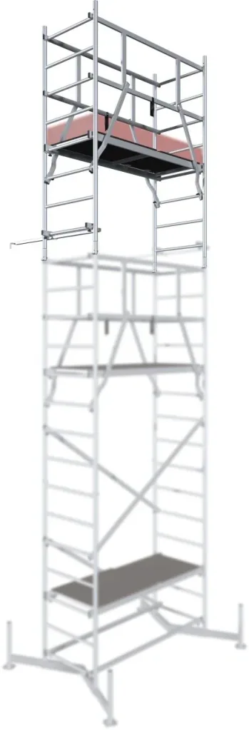 MONTO ClimTec Aluminium-ArbeitsGerüst, 2. Aufstockung, Arbeitshöhe ca. 7,00 m