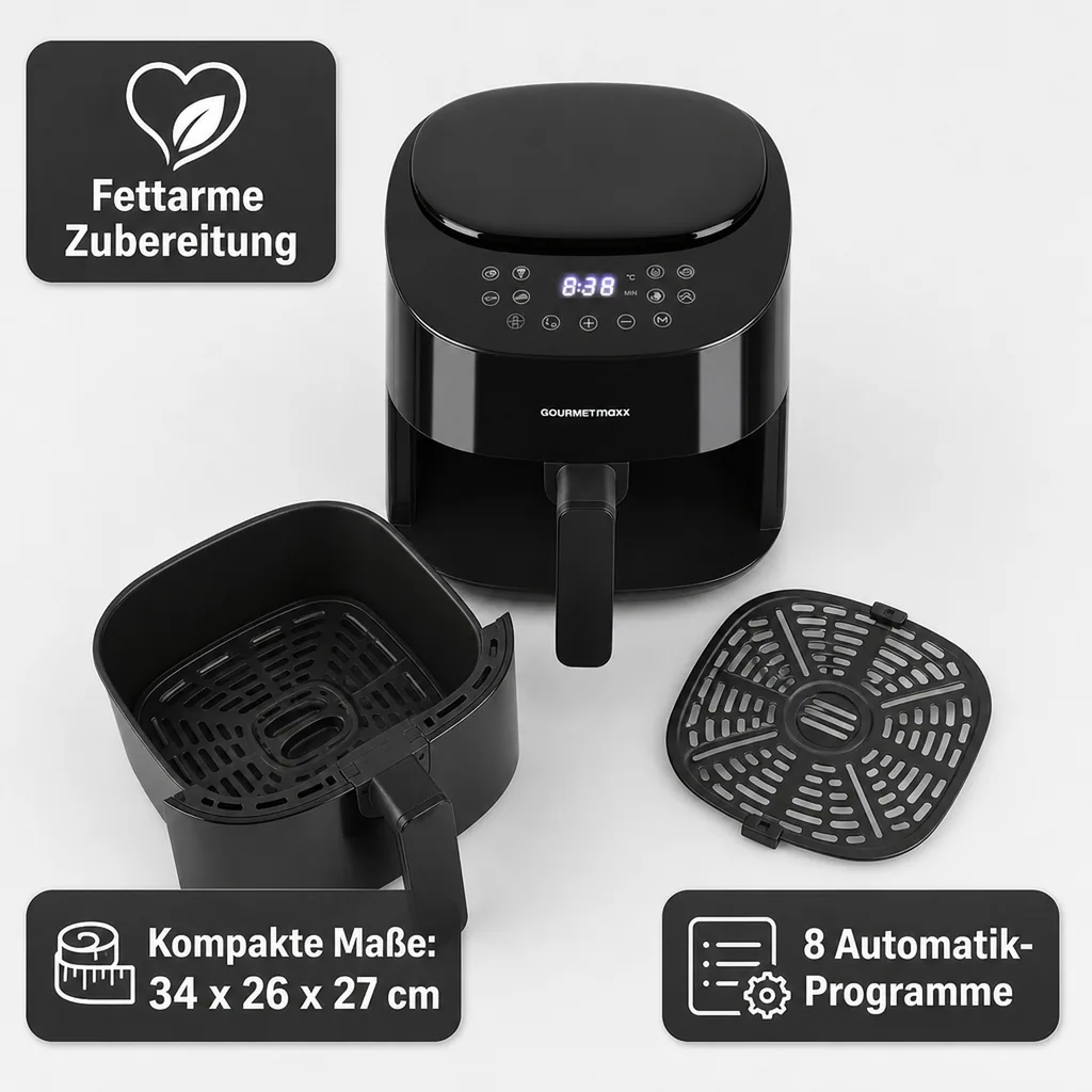 Digital Heißluft-Fritteuse 4,5 Liter