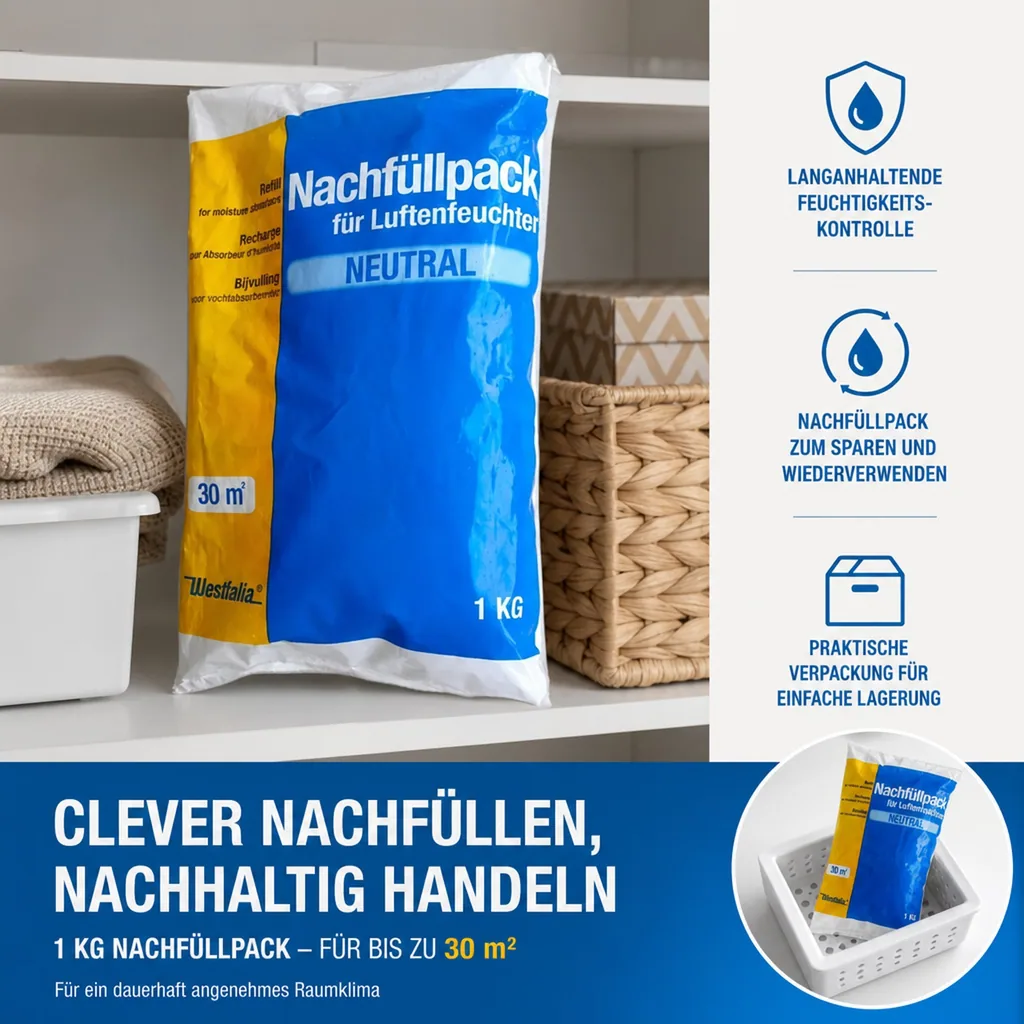 Nachfüllpack für Raumentfeuchter 1 kg