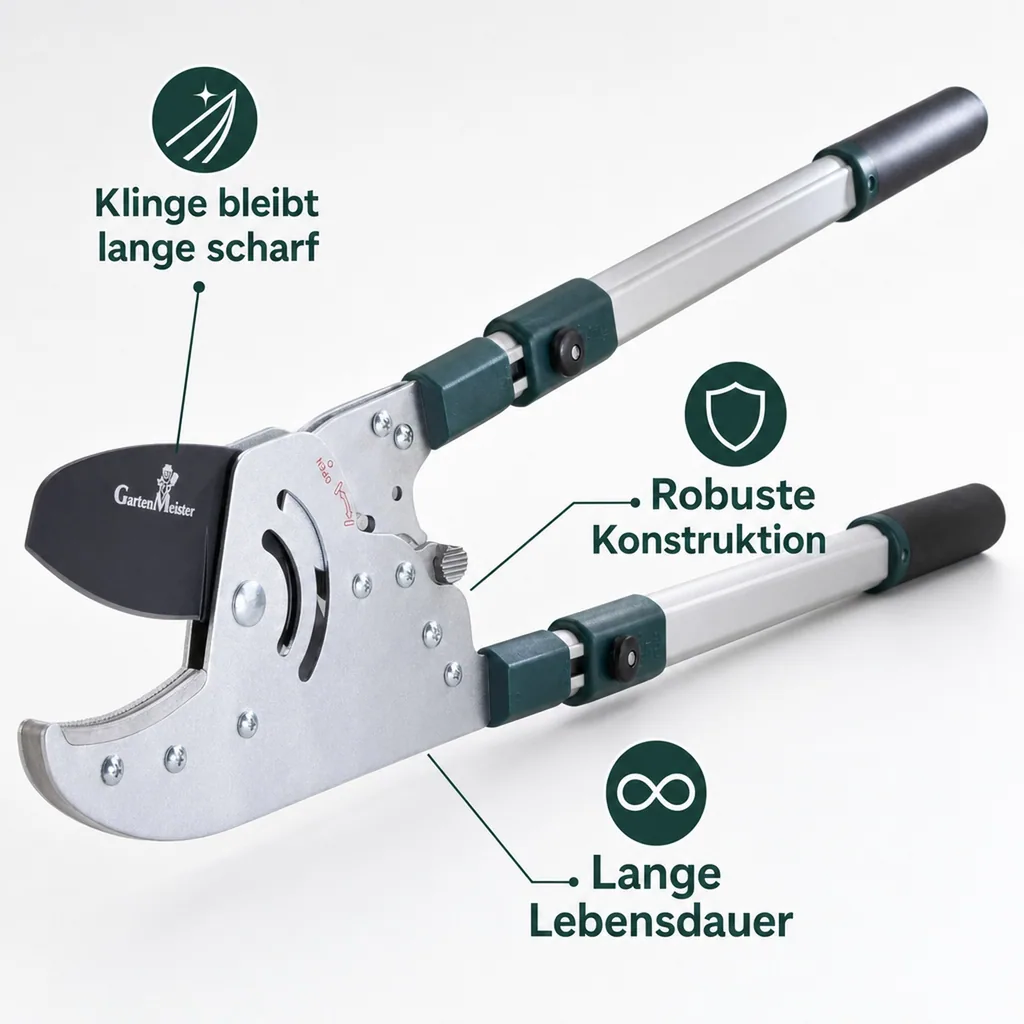 Amboss Astratschenschere mit Teleskopgriff, 50 mm Schnittstärke