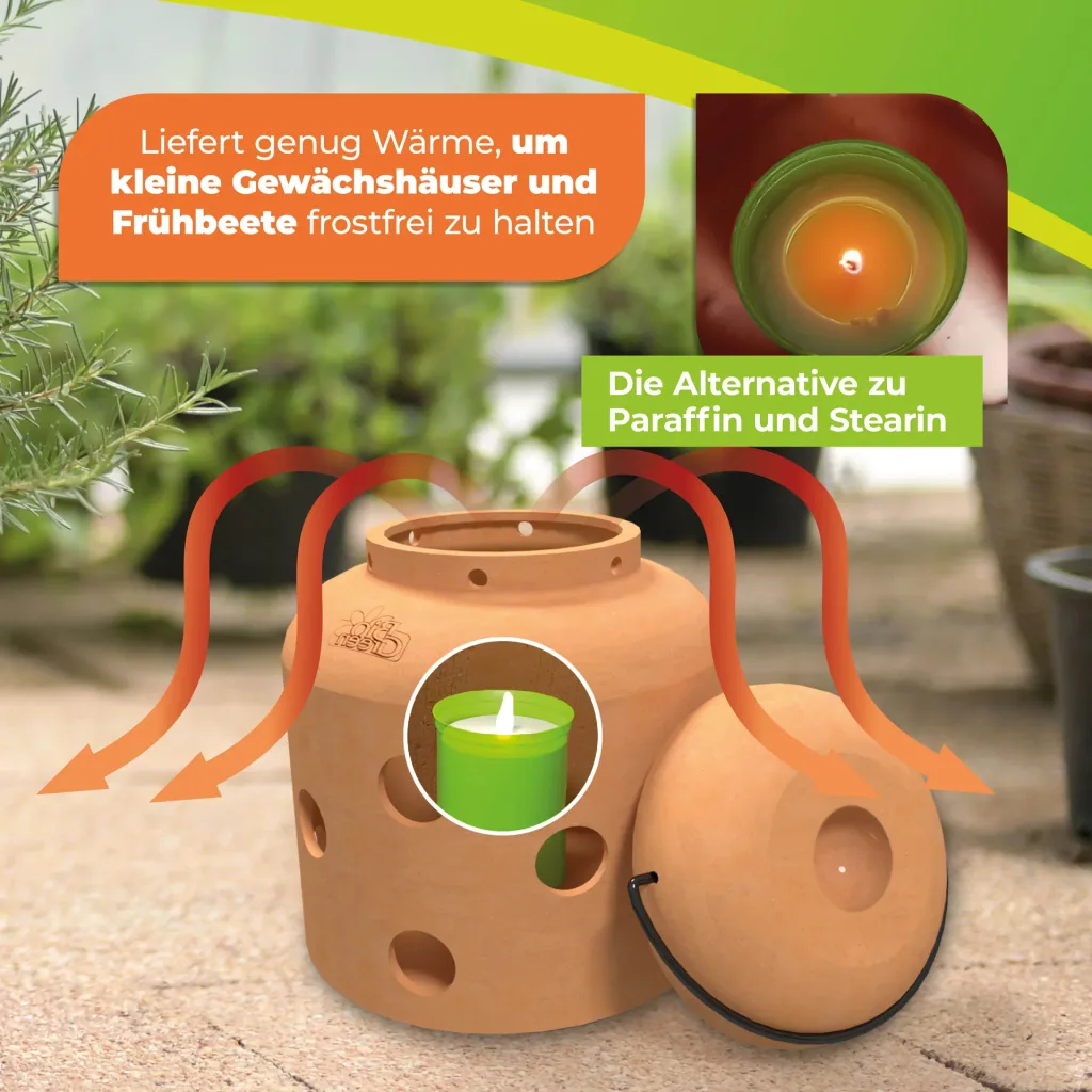Kerzen "Firefly" 6er Set für Frostwächter aus Terracotta
