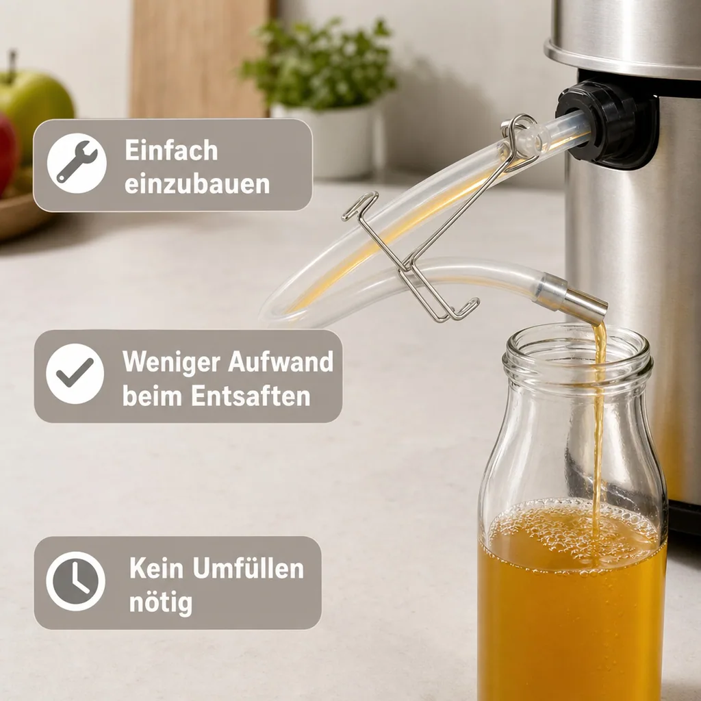 Ablaufschlauch mit Klemme, für Obstentsafter Edelstahl 9 Liter 761262
