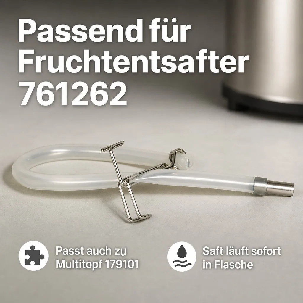 Ablaufschlauch mit Klemme, für Obstentsafter Edelstahl 9 Liter 761262