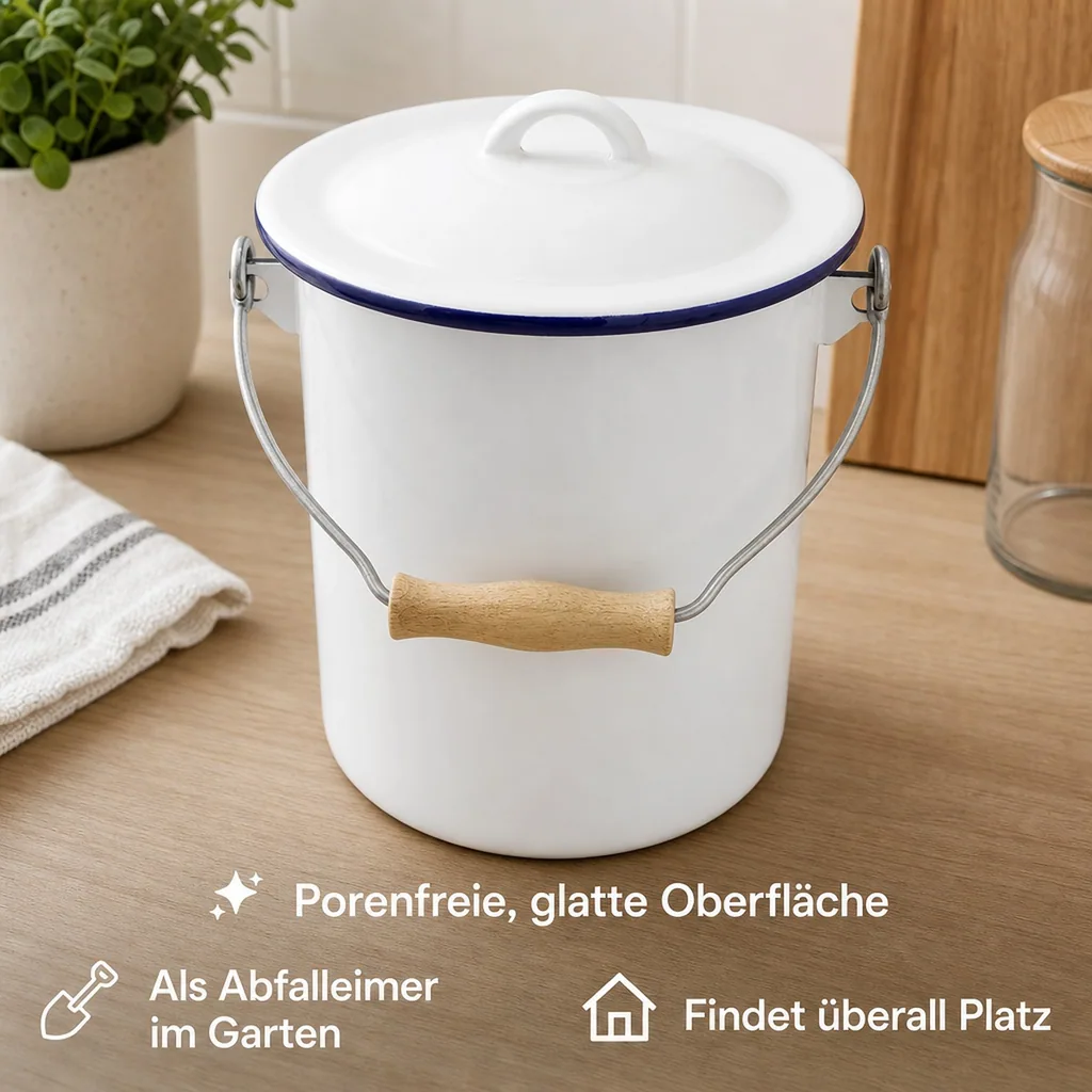 Mülleimer, Weiß, 3 Liter