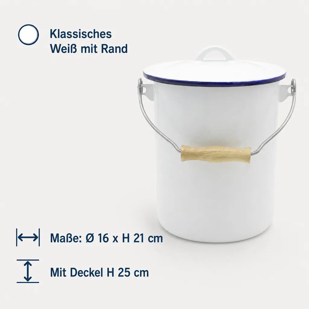 Mülleimer, Weiß, 3 Liter