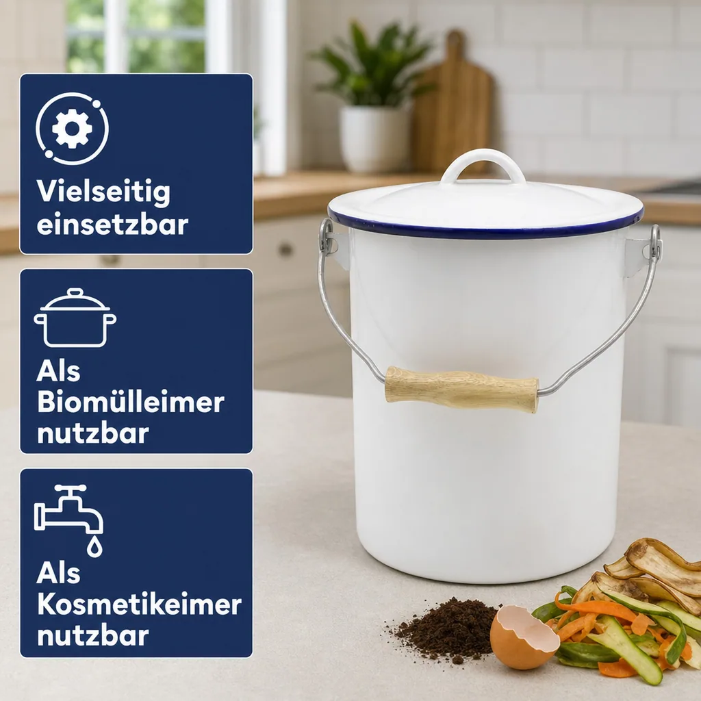 Mülleimer, Weiß, 3 Liter