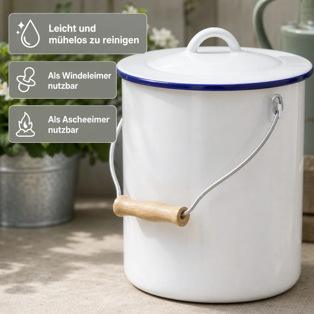 Mülleimer, Weiß, 3 Liter