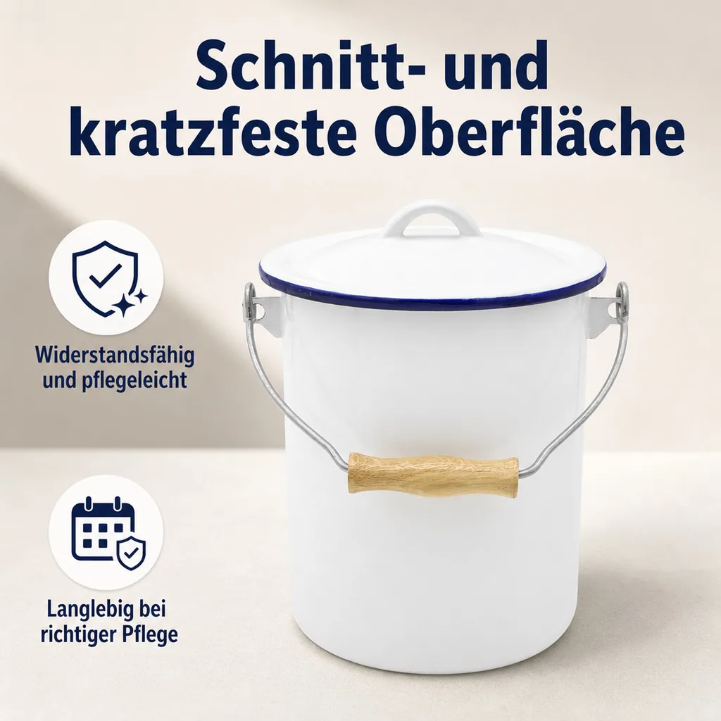 Mülleimer, Weiß, 3 Liter