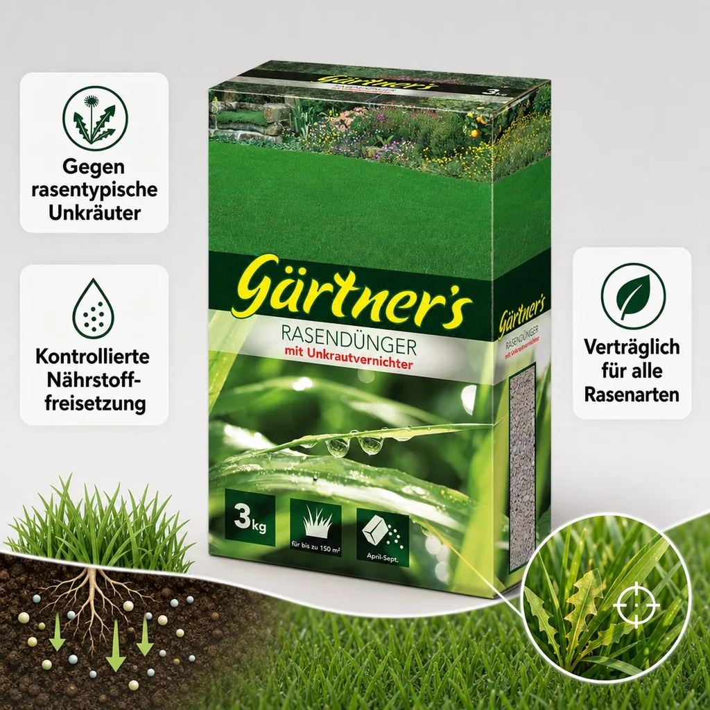 Rasendünger mit Unkrautvernichter 3 kg
