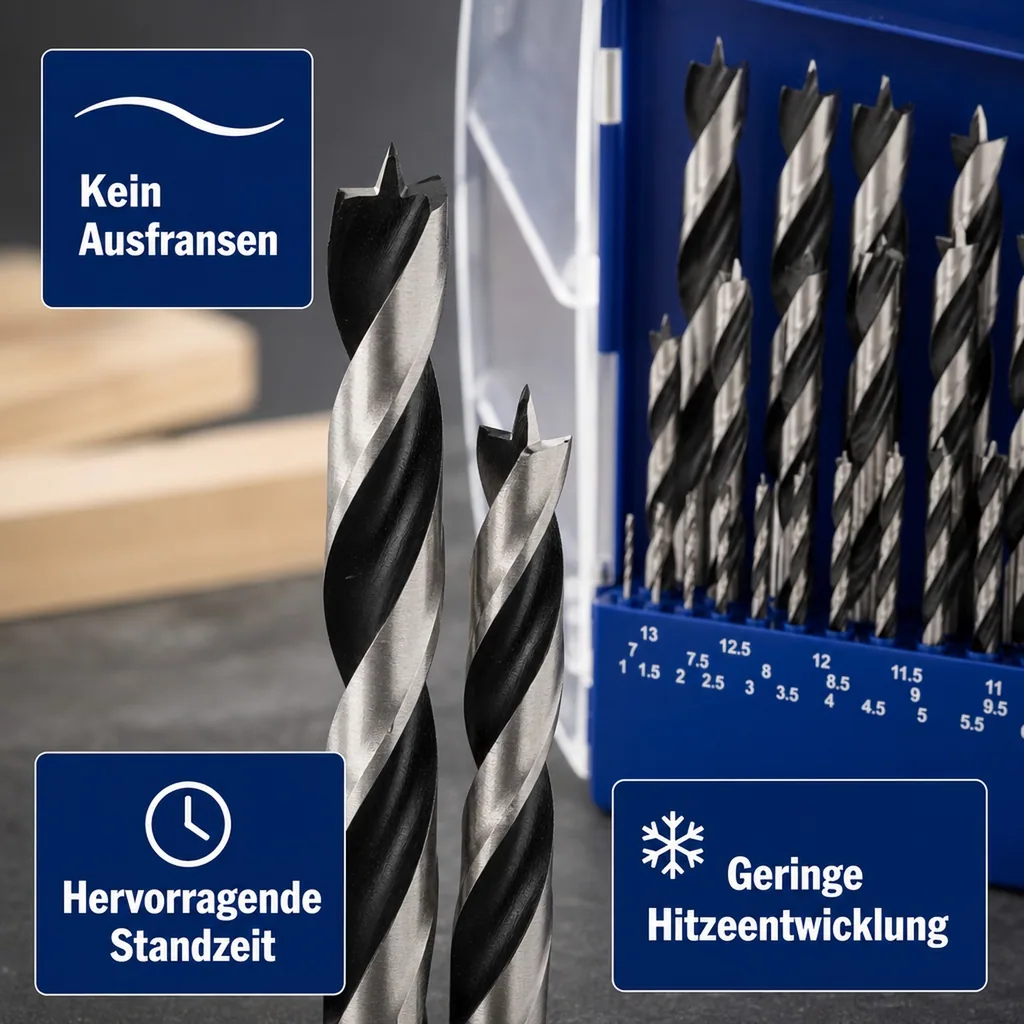 Holzbohrer-Set 25-teilig. 1,0 - 13,0 mm