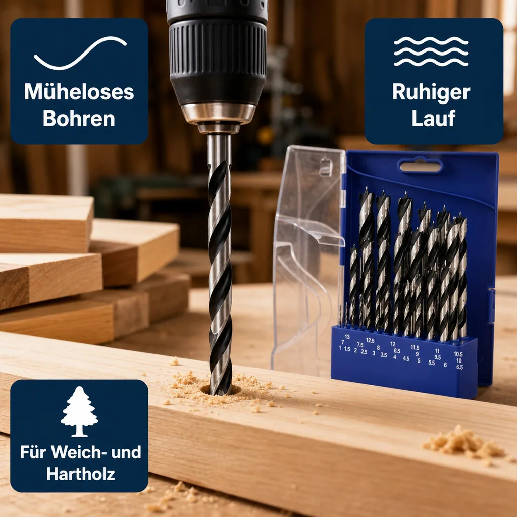 Holzbohrer-Set 25-teilig. 1,0 - 13,0 mm