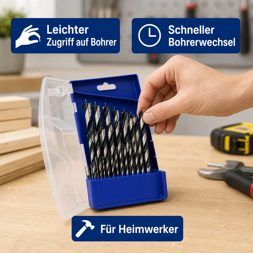 Holzbohrer-Set 25-teilig. 1,0 - 13,0 mm
