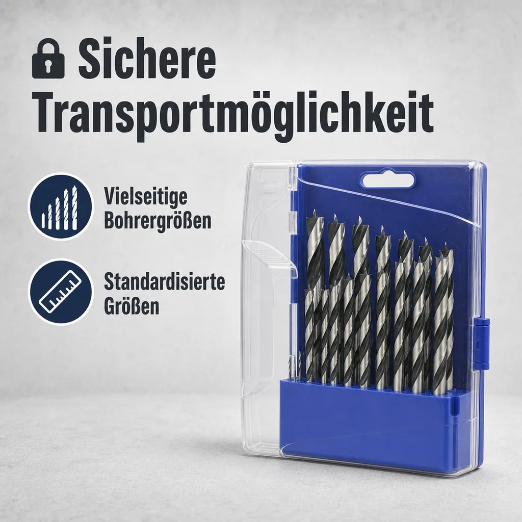 Holzbohrer-Set 25-teilig. 1,0 - 13,0 mm