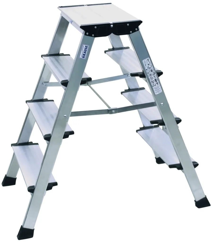 Treppo Doppel-Klapp Tritt (Alu), 2x3 Stufen