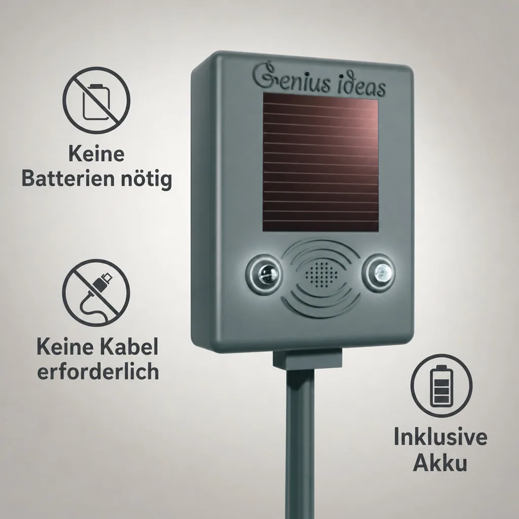 Solar-Vogelschreck mit Abwehrton & Blitzlicht