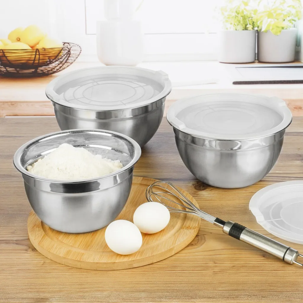 Edelstahl Rührschüssel-Set, 6-teilig