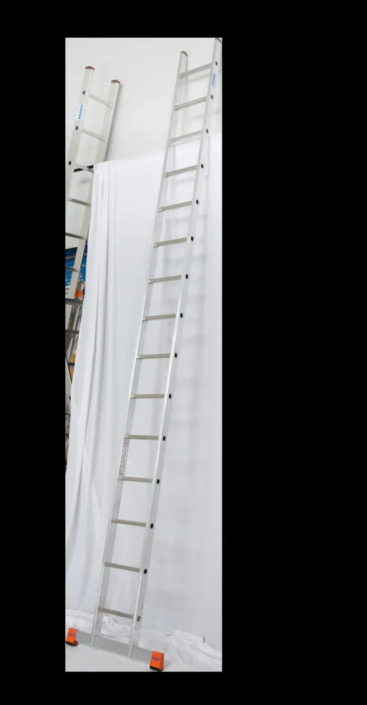 Alu Anlegeleiter mit 15 Sprossen