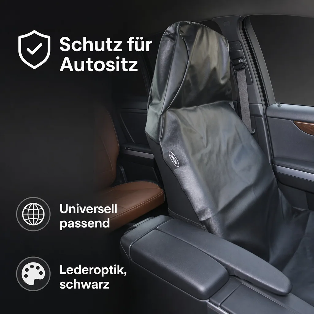 Werkstattschoner in Lederoptik, schwarz