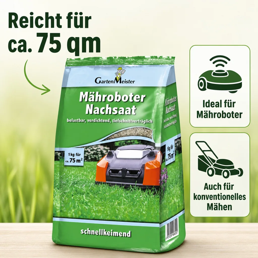 Rasensamen Mähroboter Nachsaat, 1 kg