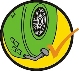Sackkarrenrad PANNENSICHER - Ø Rad 260 mm, PU geschäumtes Rad, Rollenlager, Felge 75 mm, Achse 20 mm, Tragkraft 100 kg