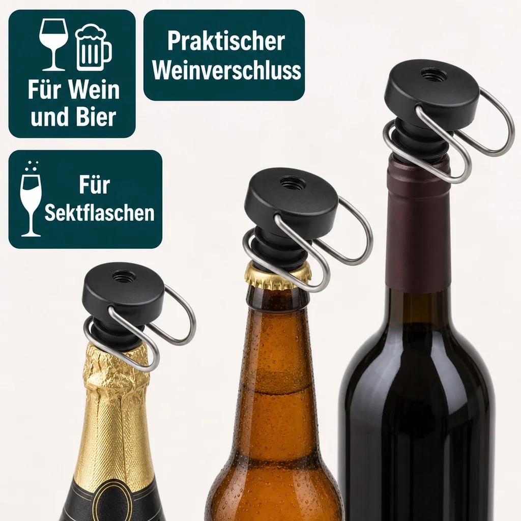 Flaschenverschluss Tip Top Universal - Weinverschluss & Bierverschluss | Wiederverschließbar