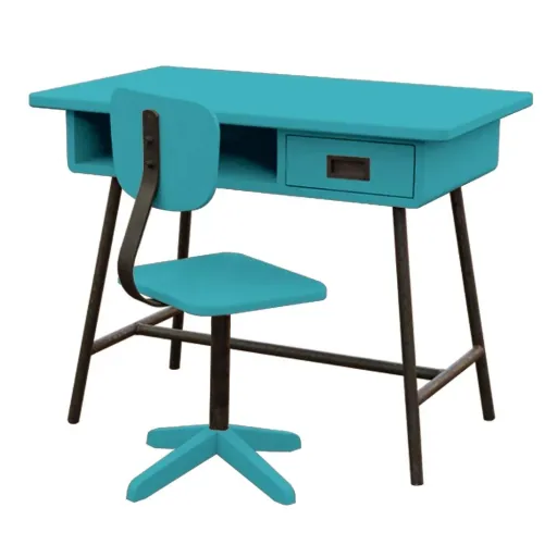 Laurette Kinderschreibtisch La Classe mit Stuhl, Farbe: lila