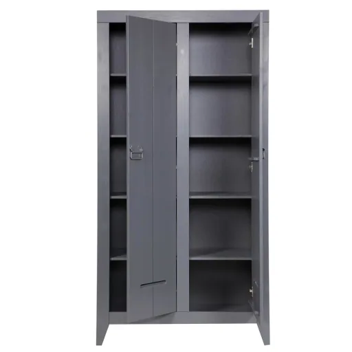 WOOOD Kluis Spind Schrank stahlgrau