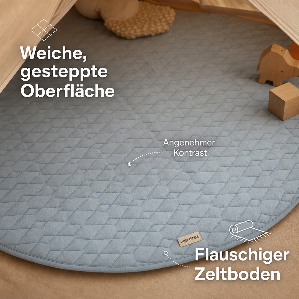 Nobodinoz Spielteppich Kiowa Riviera blau