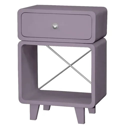 Laurette Nachttisch Chevet Zzzz, Farbe: anthrazit