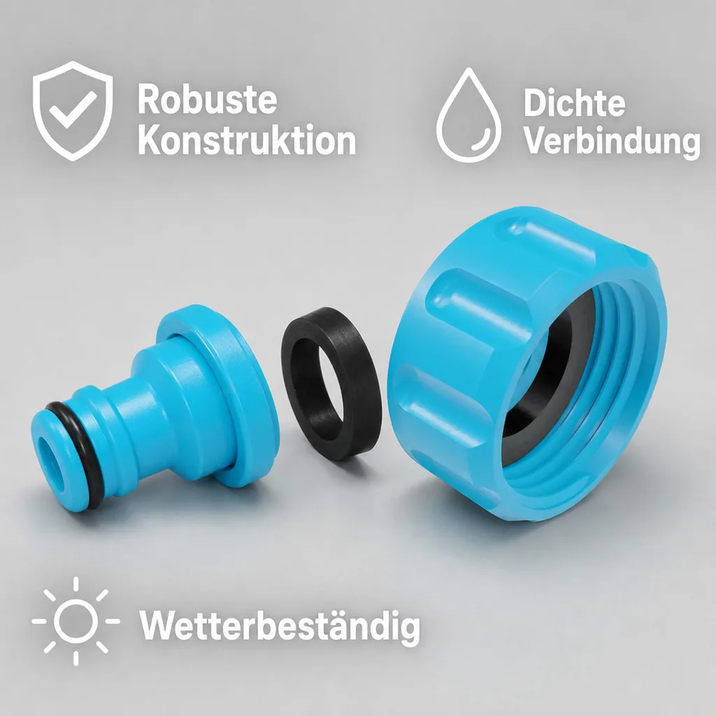 Wasserhahn Anschluss 1 Zoll, Innengewinde, Hahnverbinder, Adapter