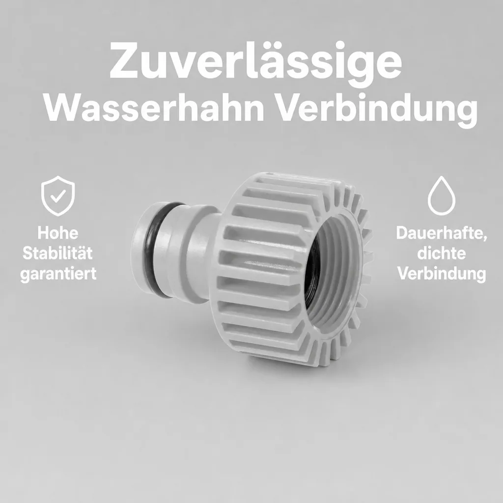 1 Zoll Wasserhahn Adapter, 32mm Wasserhahn Anschluss, Verstärkter Anschluss