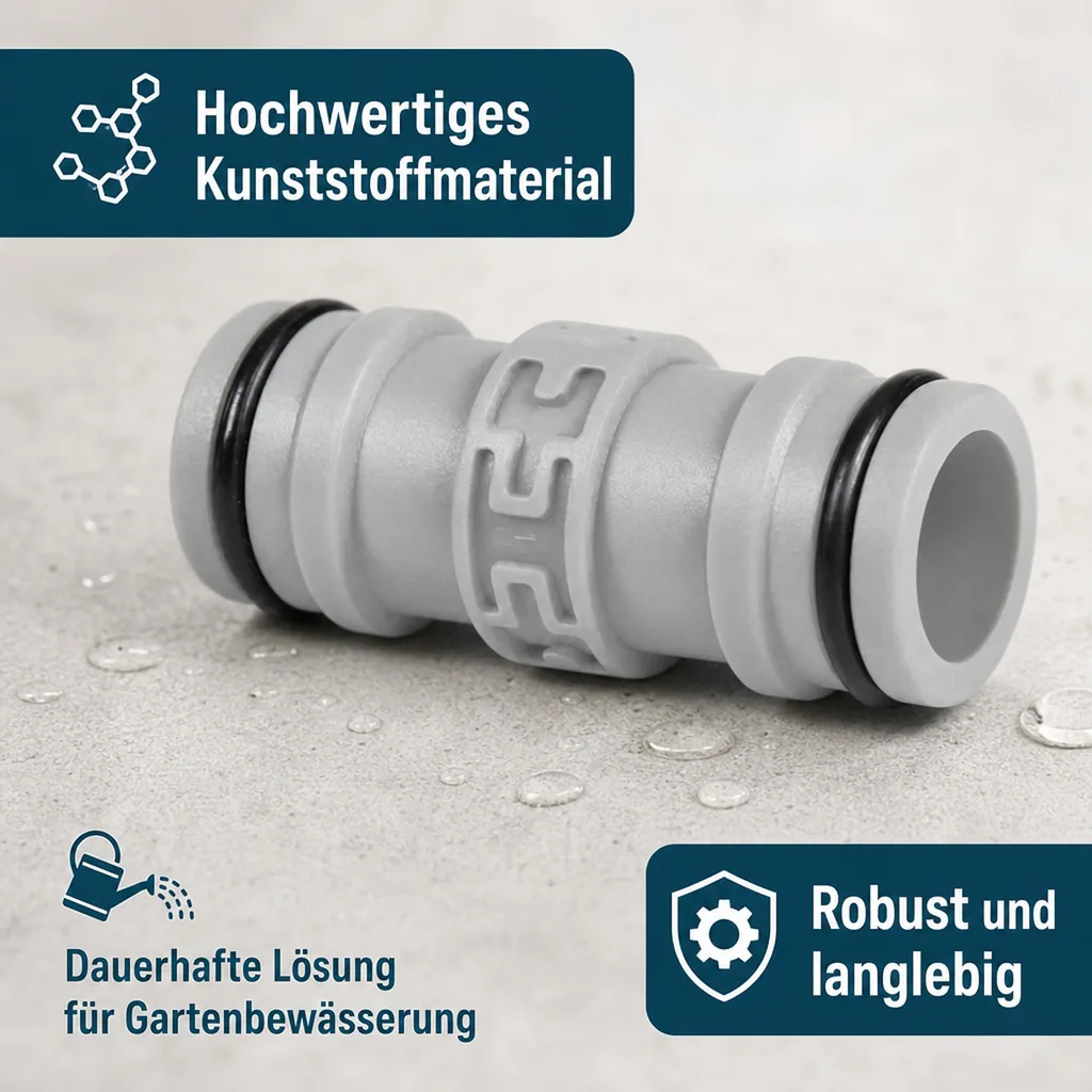 Schlauchverbinder 1 Zoll, Kupplungsverbinder, Gartenschlauch Verbinder