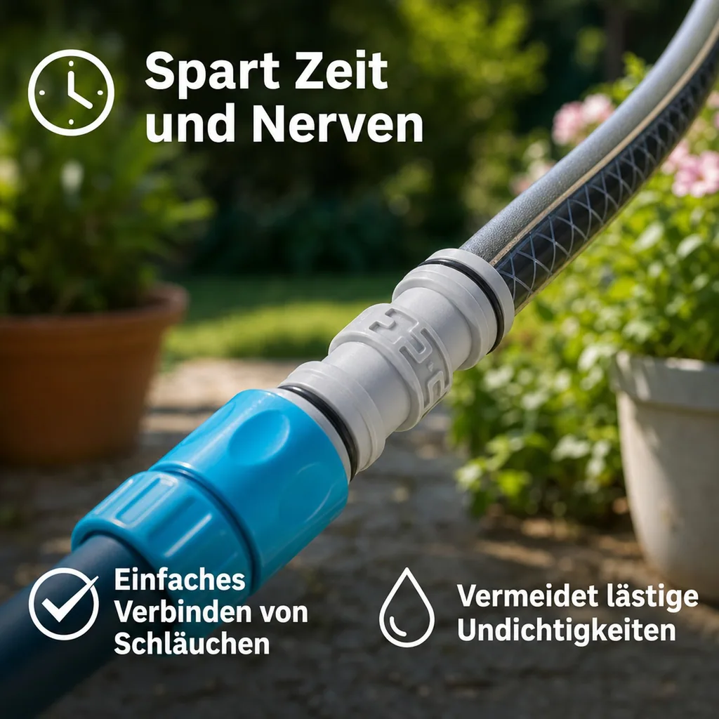 Schlauchverbinder 1 Zoll, Kupplungsverbinder, Gartenschlauch Verbinder