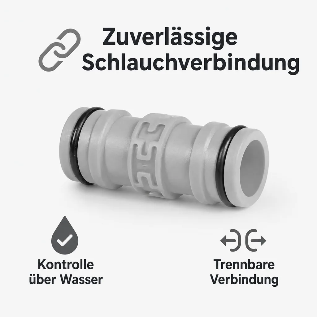 Schlauchverbinder 1 Zoll, Kupplungsverbinder, Gartenschlauch Verbinder